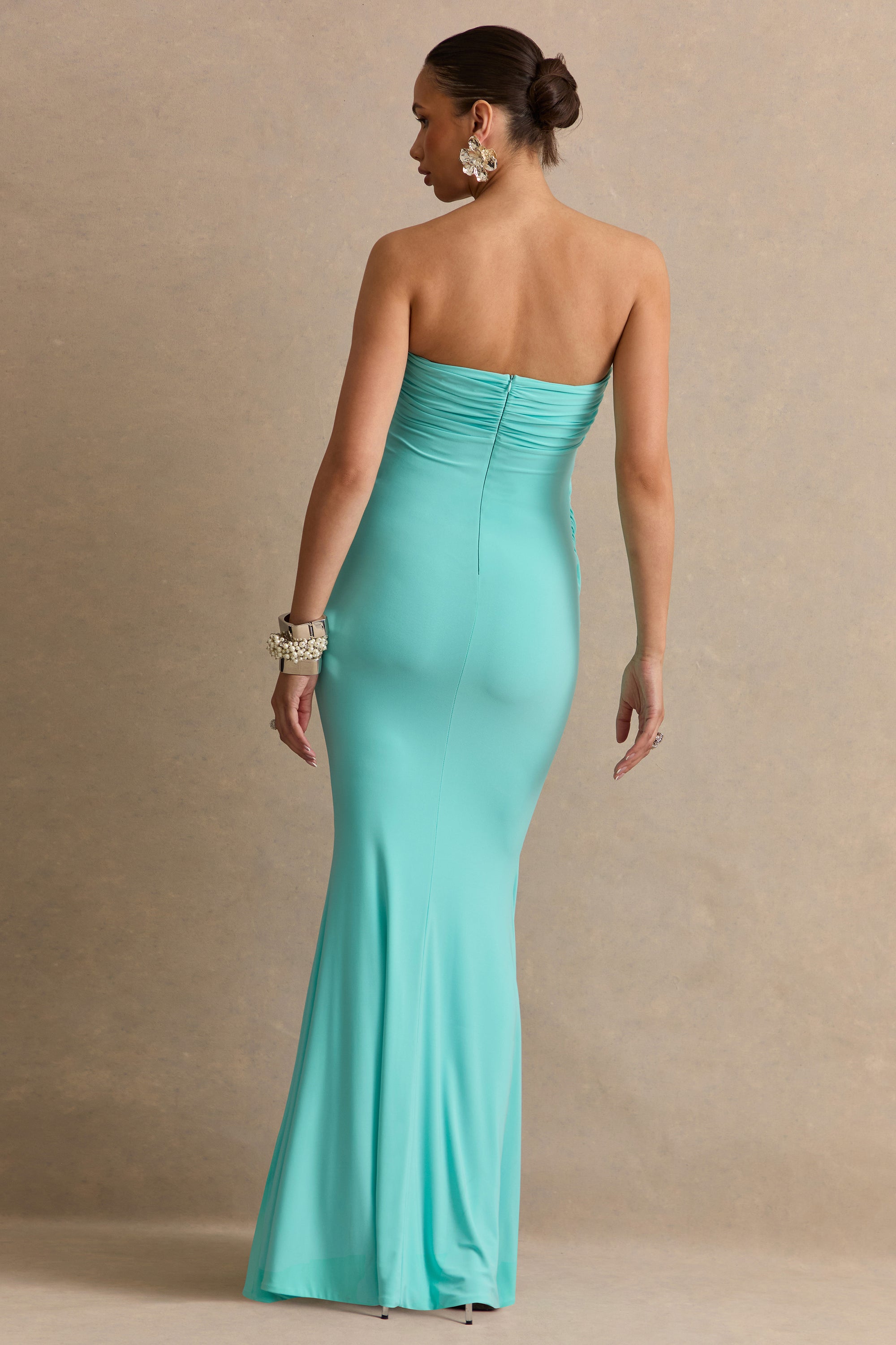ECM_HR_CL138473012  - Casilda Turquoise Bandeau-Neck Maternity Maxi Dress With Draped Detailing8.jpg
