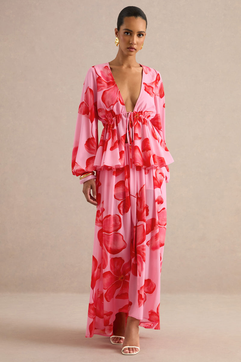 CL138489084 - Asella _ Pink Chiffon Maternity Maxi Skirt 0.jpg