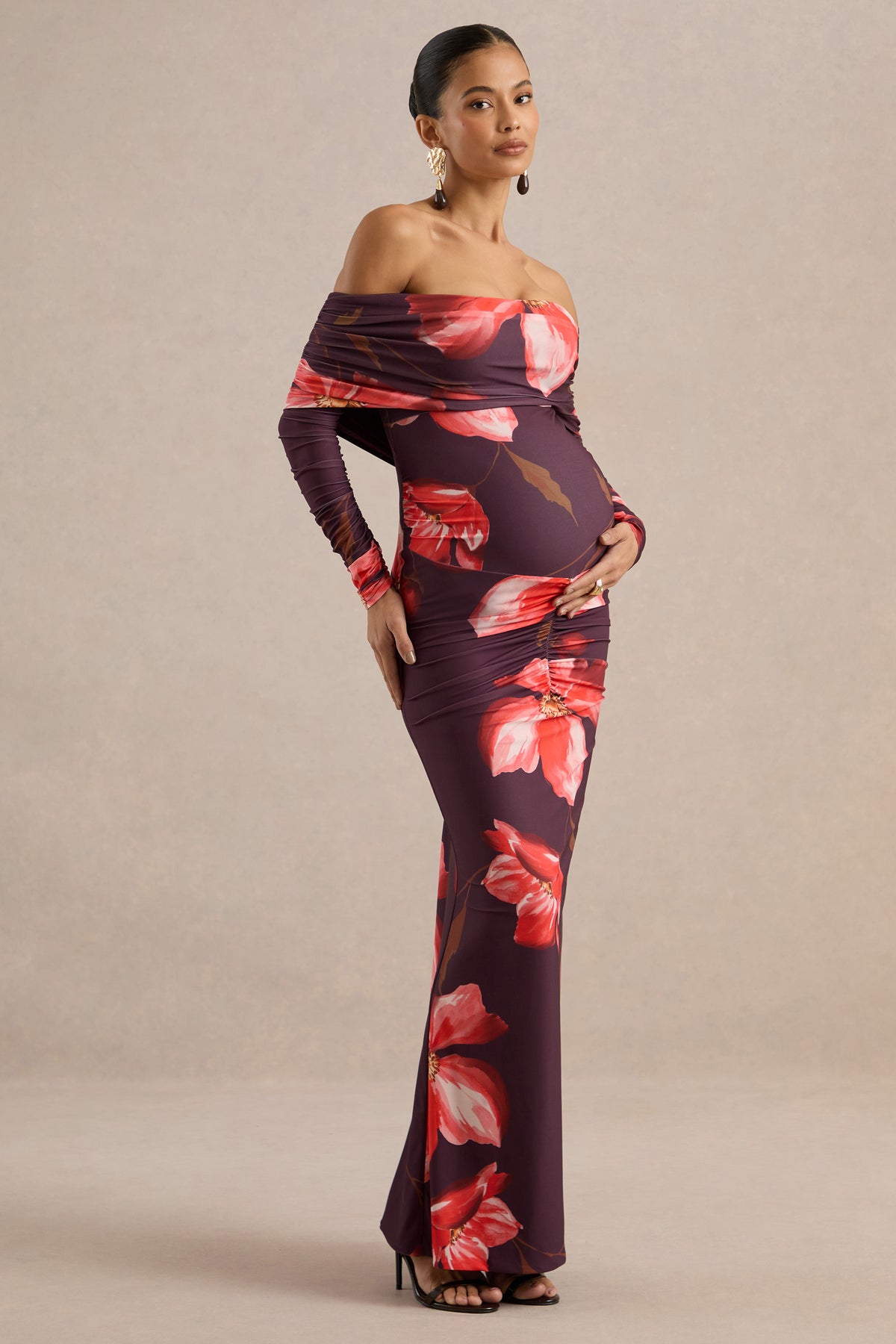 ECM_HR_CL138506100 - Falea _ Red Floral Print Bardot-Neck Maternity Maxi Dress3.jpg