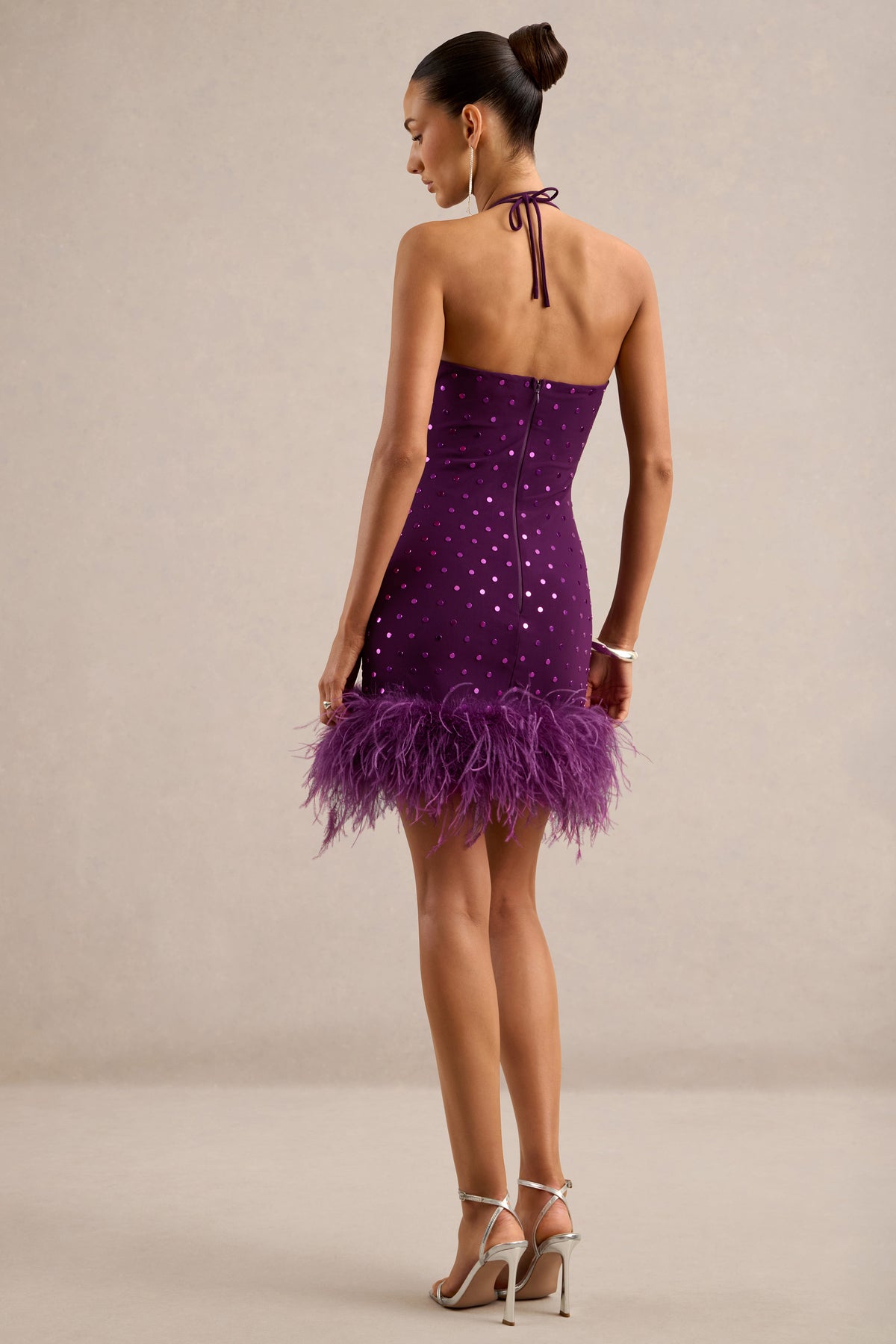 ECM_HR_CL138529092 - Coretta _ Purple Hotfix Halter-Neck Mini Dress With Chest Cut-Out And Feather Trim7.jpg
