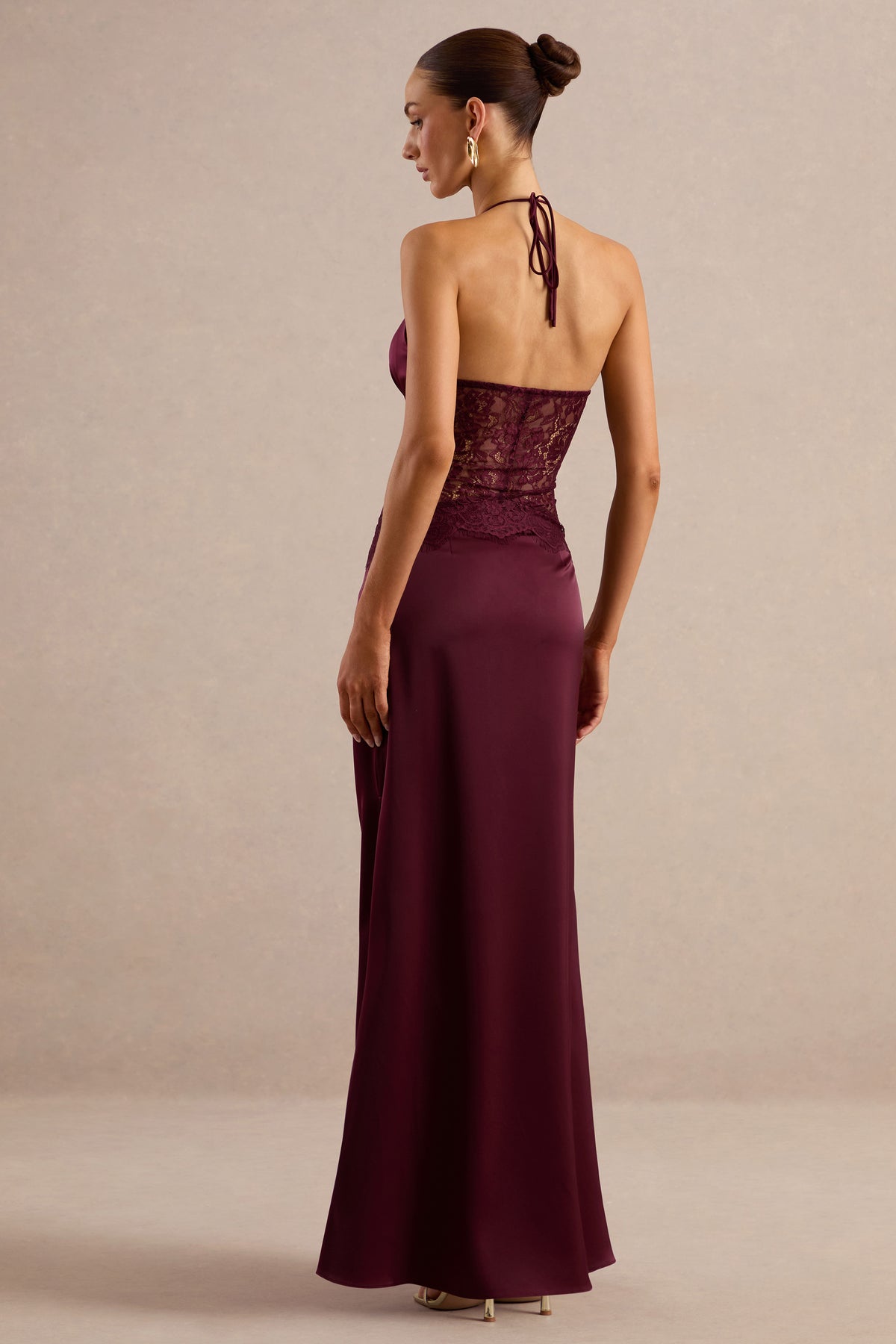 ECM_HR_CL138540102 - Kalira _ Burgundy Satin V-Neck Maxi Dress With Lace Detailing7.jpg