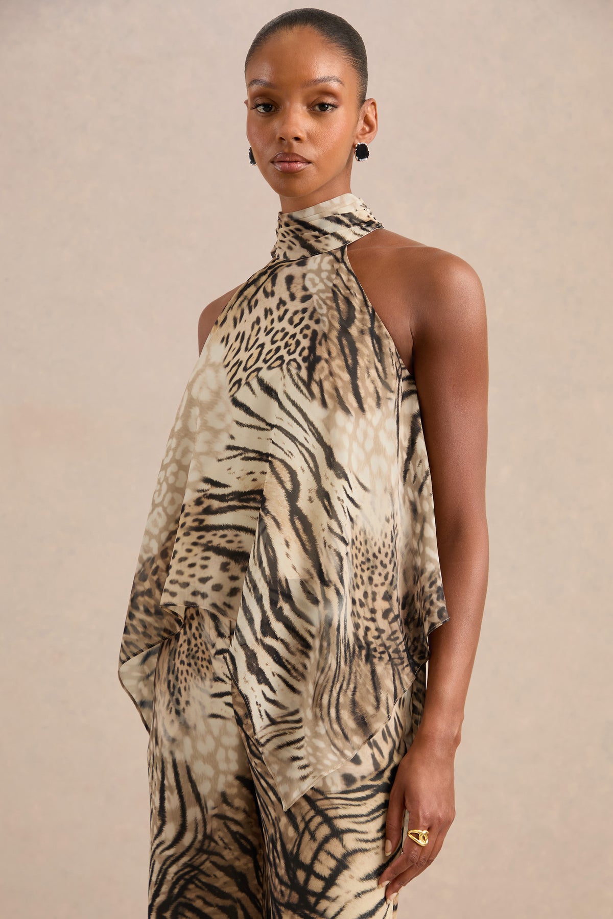 CL138702021 - Yarae Brown Animal Print Chiffon Halter-Neck Top5.jpg