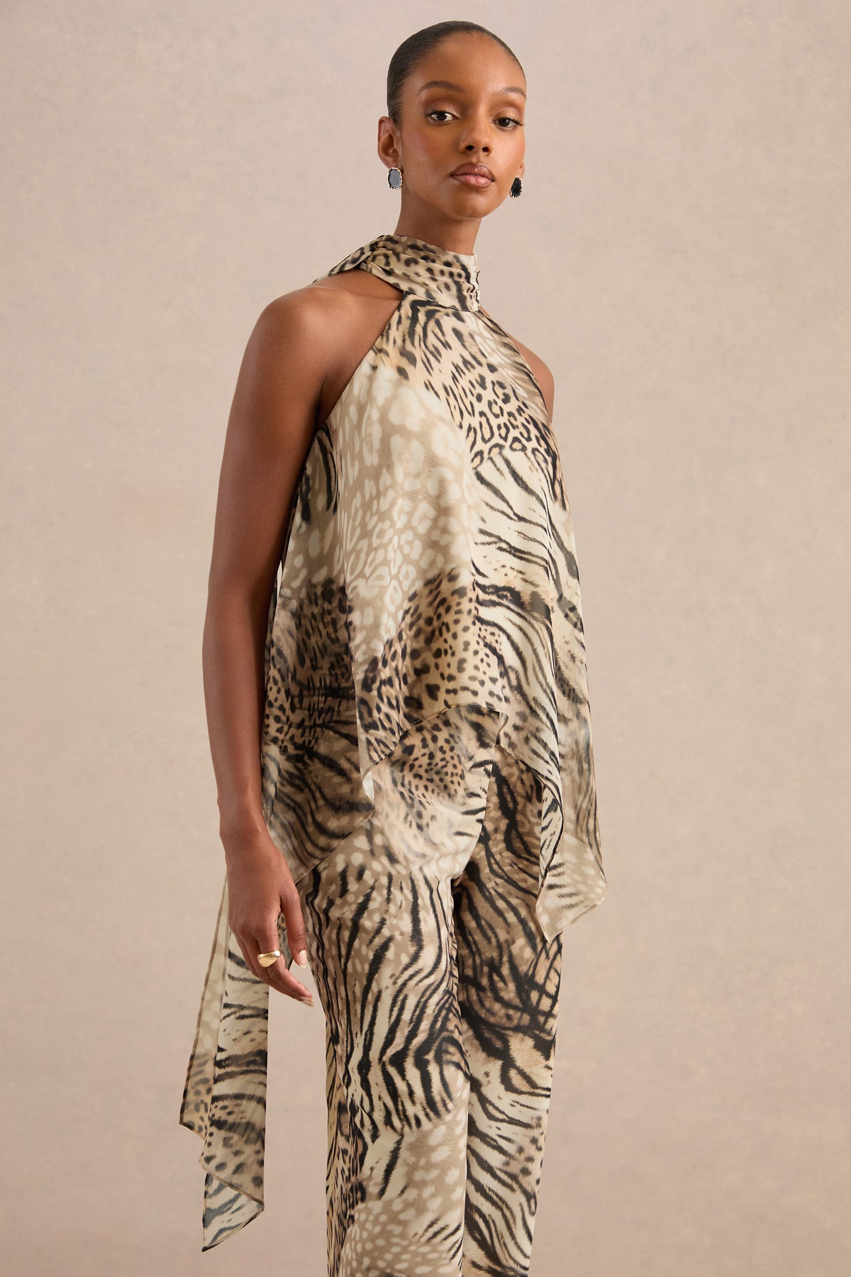 CL138702021 - Yarae Brown Animal Print Chiffon Halter-Neck Top6.jpg