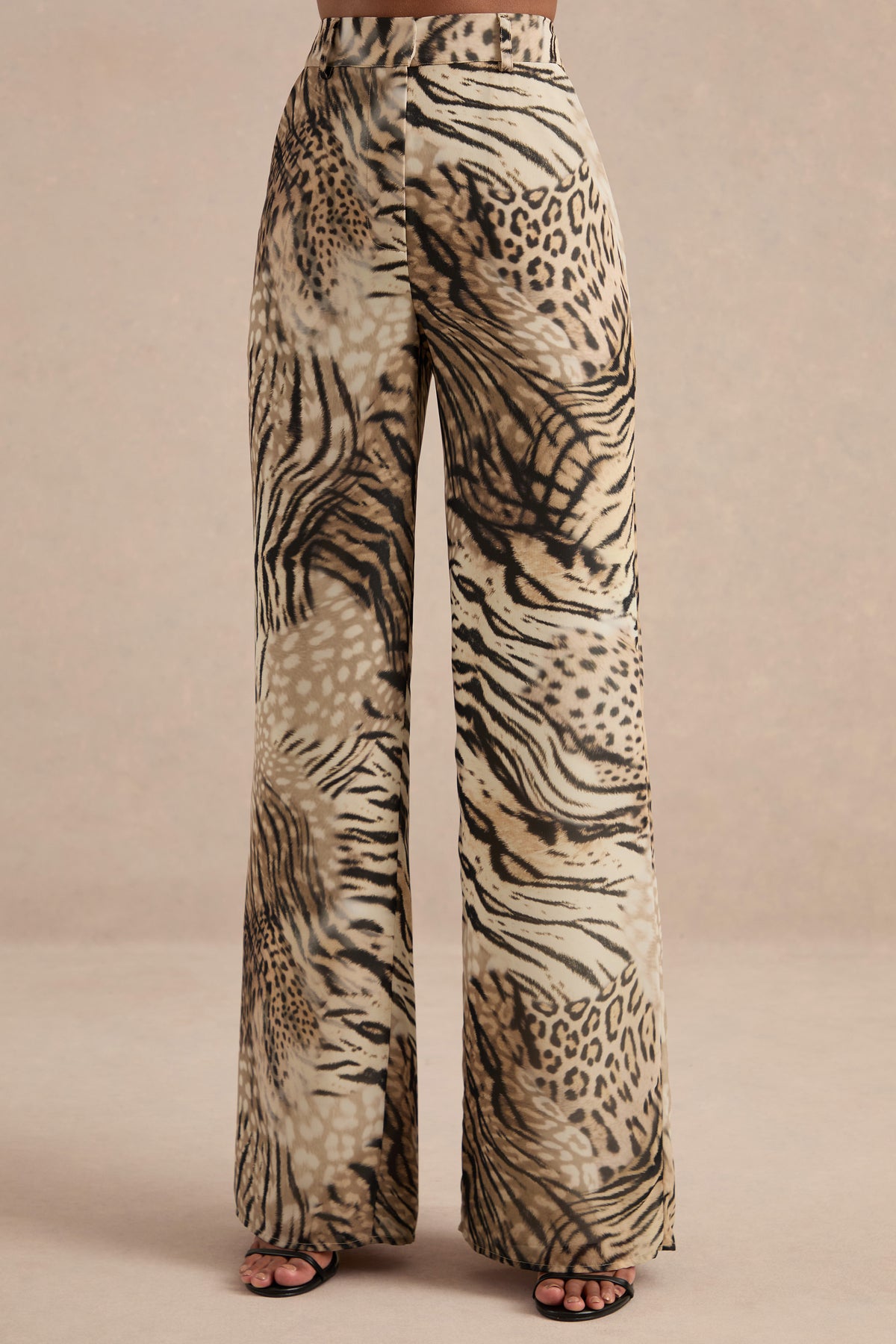 CL138703021 - Yarae Brown Animal Print Chiffon Trousers3.jpg
