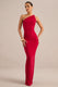 ECM_HR_CL138752100 - Indalie - Red Jersey Ruched One Shoulder Maxi Dress With Twist Strap Detailing And Low Back 2.jpg