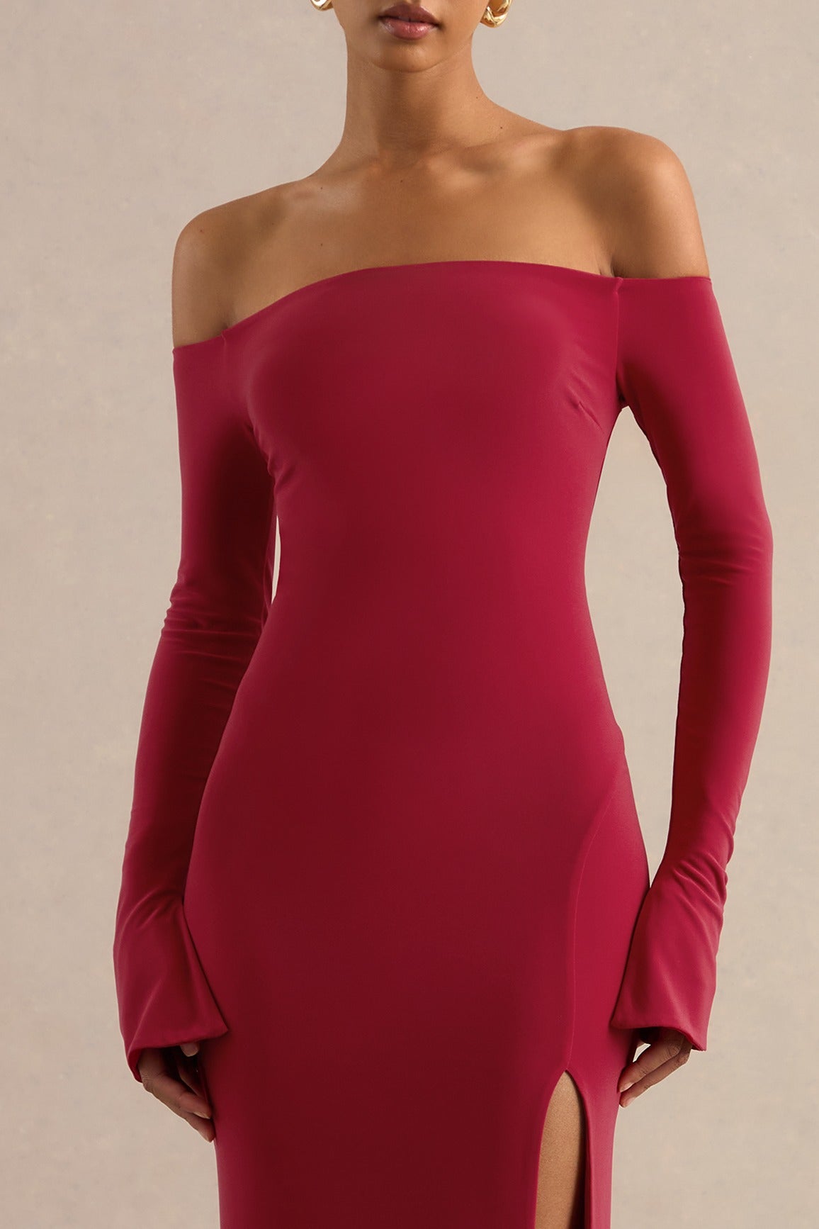 ECM_HR_CL138767100 - Liviae _ Red Bardot-Neck Maxi Dress With Bell Sleeves And Front Split 1 copy.jpg