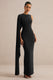 ECM_HR_CL138774001 - Maravelle | Black Round-Neck Maxi Dress With Cape Sleeve 1.jpg