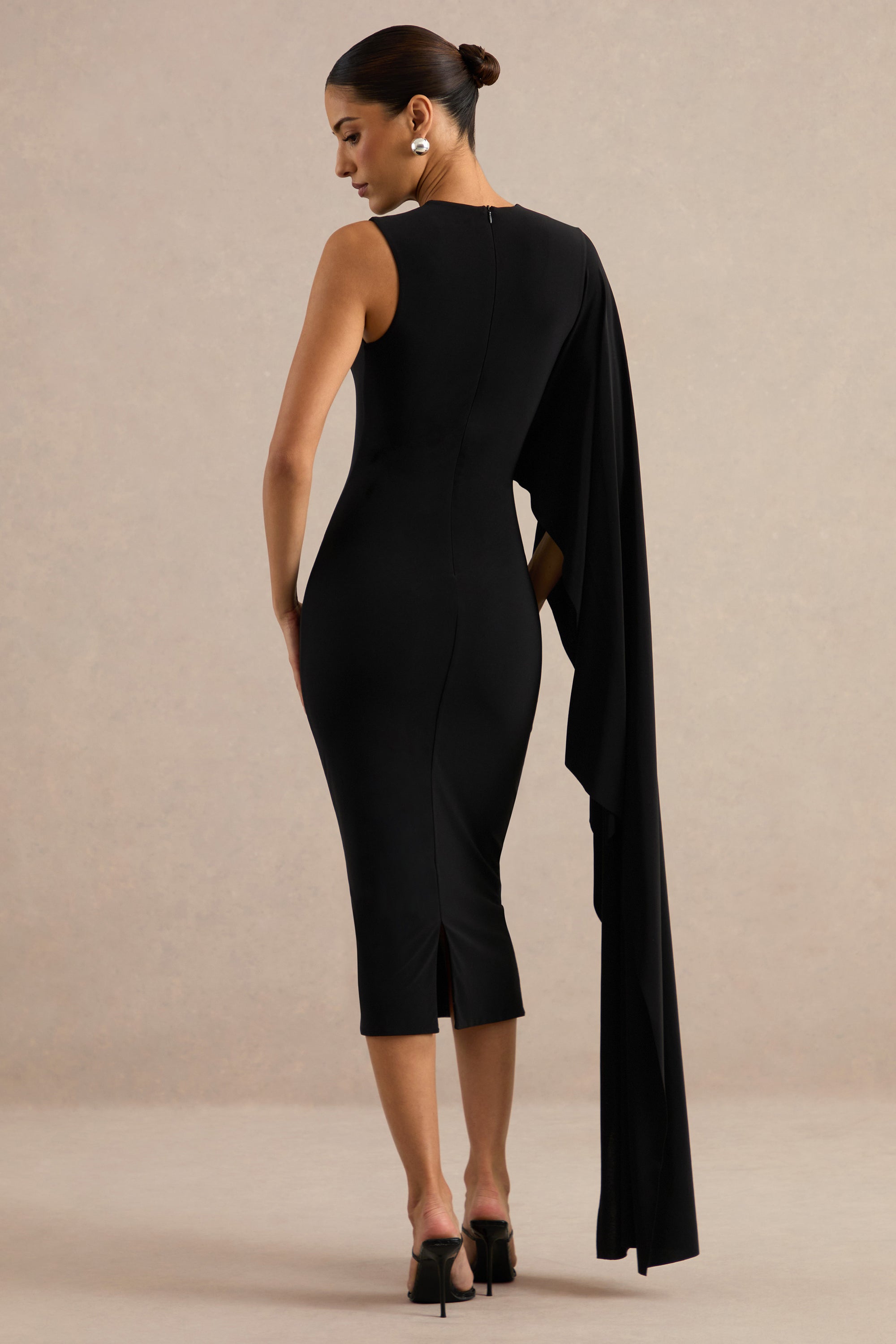 ECM_HR_CL138800001 - Ilarie _ Black Round-Neck Midi Dress With Cape Sleeve 4.jpg