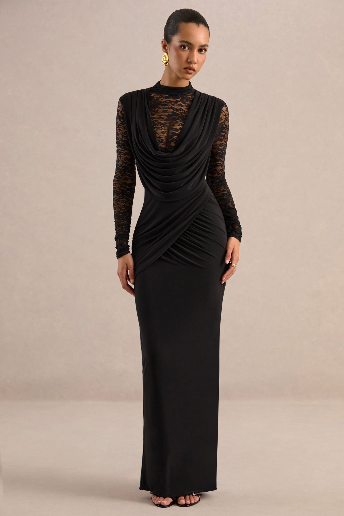 ECM_HR_CL138817001 - Veradis Black High-Neck Maxi Dress With Lace Detailing0.jpg
