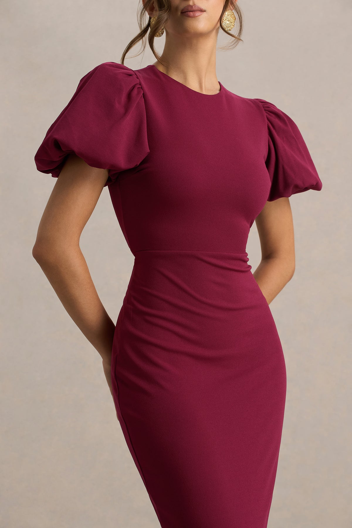 ECM_HR_CL139045102 - Dakota Burgundy Puff-Sleeve Midi Dress 01.jpg