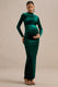 ECM_HR_CL139349038 - Kalana _ Dark Brown Velvet High Neck Long Sleeve Maternity Maxi Dess With Gathered Detailing And Back Split2.jpg