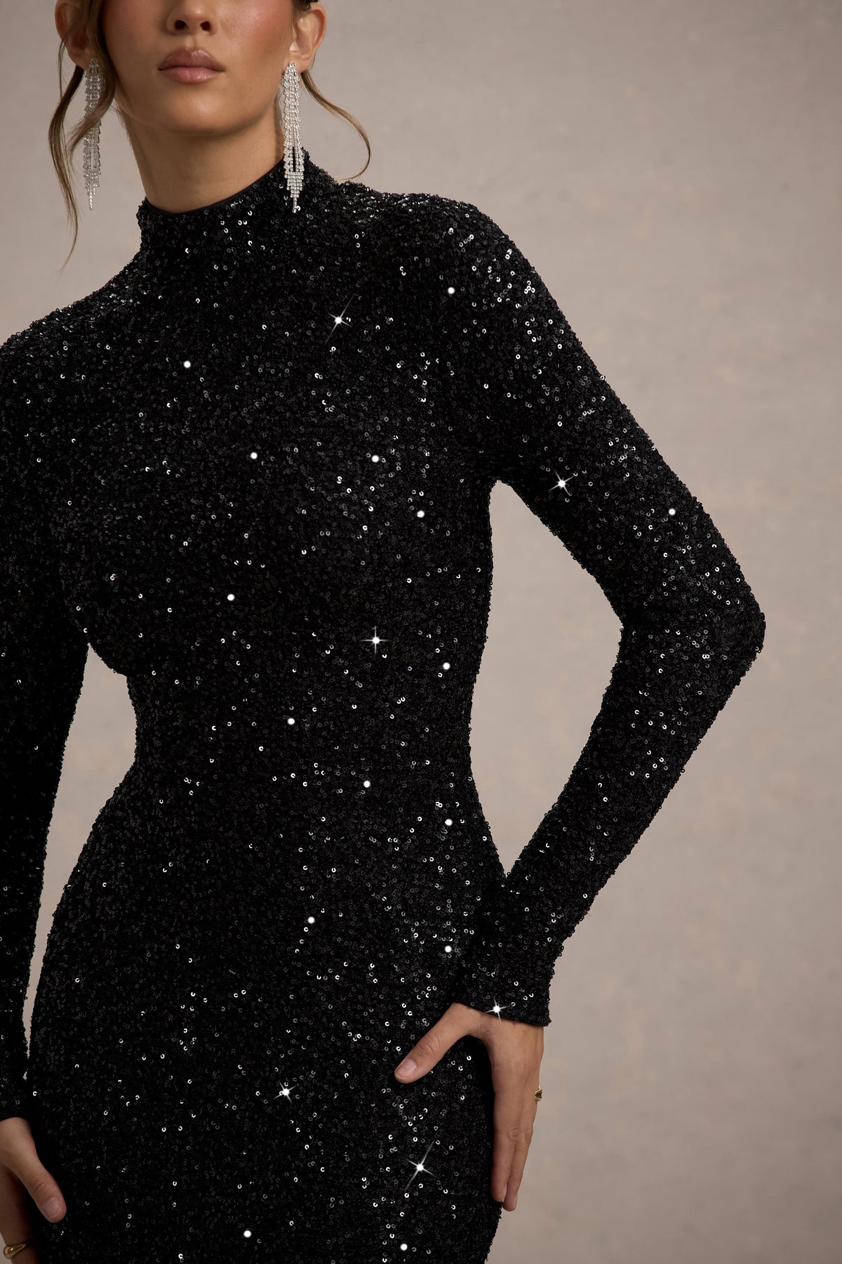 Maxi Glitter Dress With Sleeves White Sequin Short Long Sleeve Sparkly Dress Sculpted Plunge Neck Black Maxi Glitter Dress With Sleeves White Sequin Short Long Sleeve Sparkly Dress Sculpted Plunge Neck Black