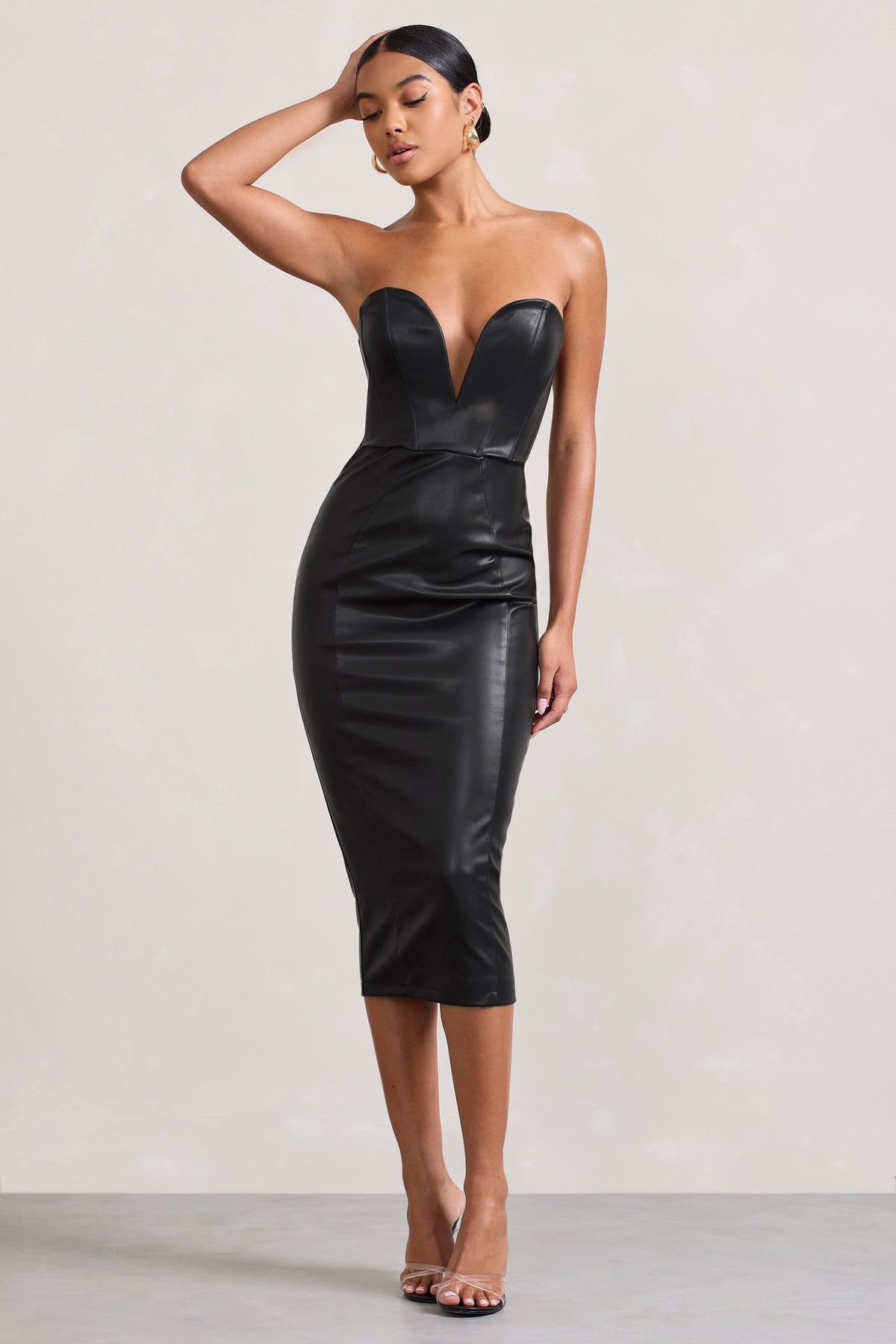 Black strapless party dress hotsell