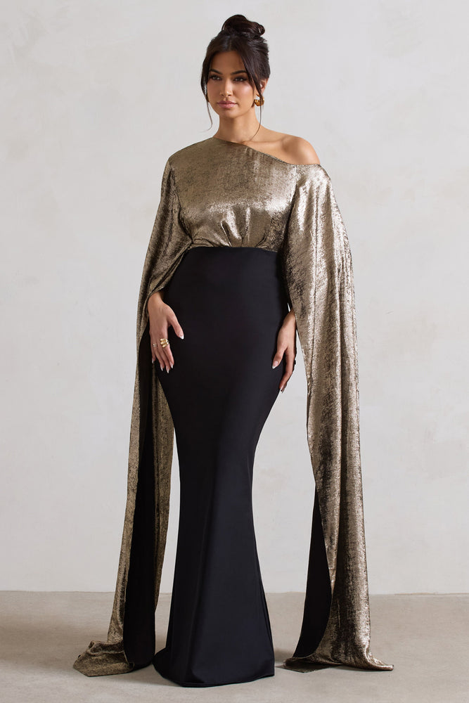 ワンピース CHLOE BLACK/GOLD MINI DRESS IN LAME BLEND CHLOEBlack/Gold Mini Dress In Lamé Blend – Gracefully Hers