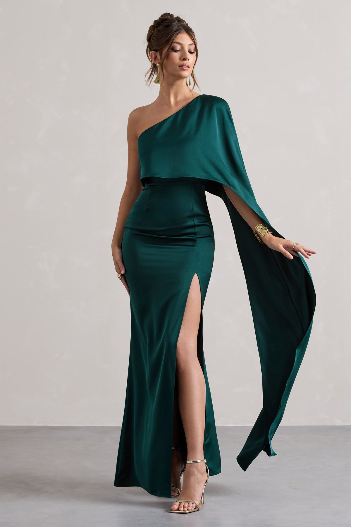 Bottle green long dress outlet