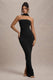 Nobu | Robe longue noire bandeau avec col halter