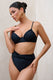High Tide | Black High Waisted Twist Front Bikini Bottoms