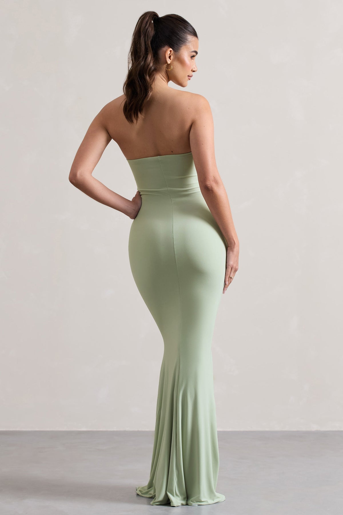 Ceremony | Pale Green Bandeau  Maxi Dress