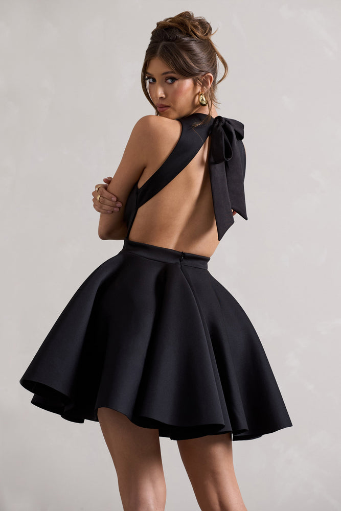 Black strapless skater dress hotsell