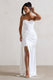 Valencia | Robe longue satin et dentelle crème avec jupe détachable