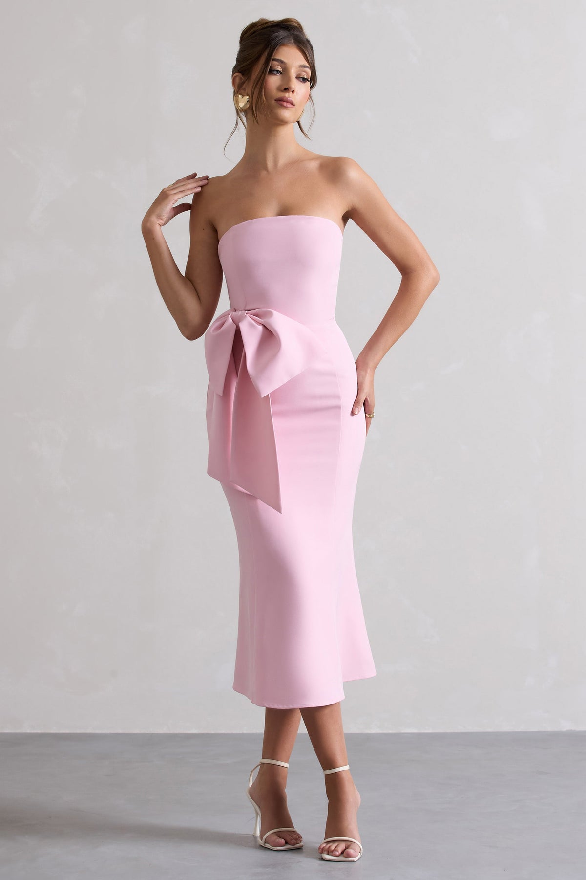 Pink midi occasion dress sale