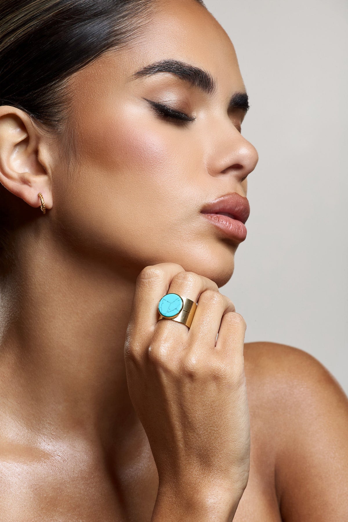 Amanti | Bague ajustable bleu turquoise