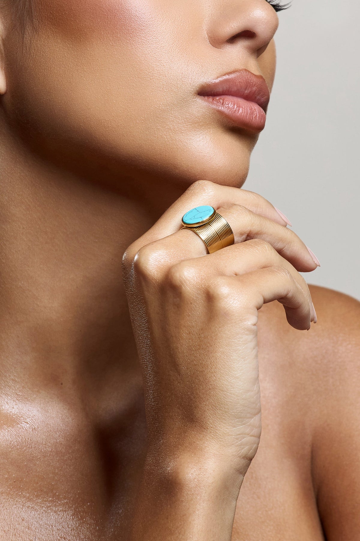 Amanti | Bague ajustable bleu turquoise