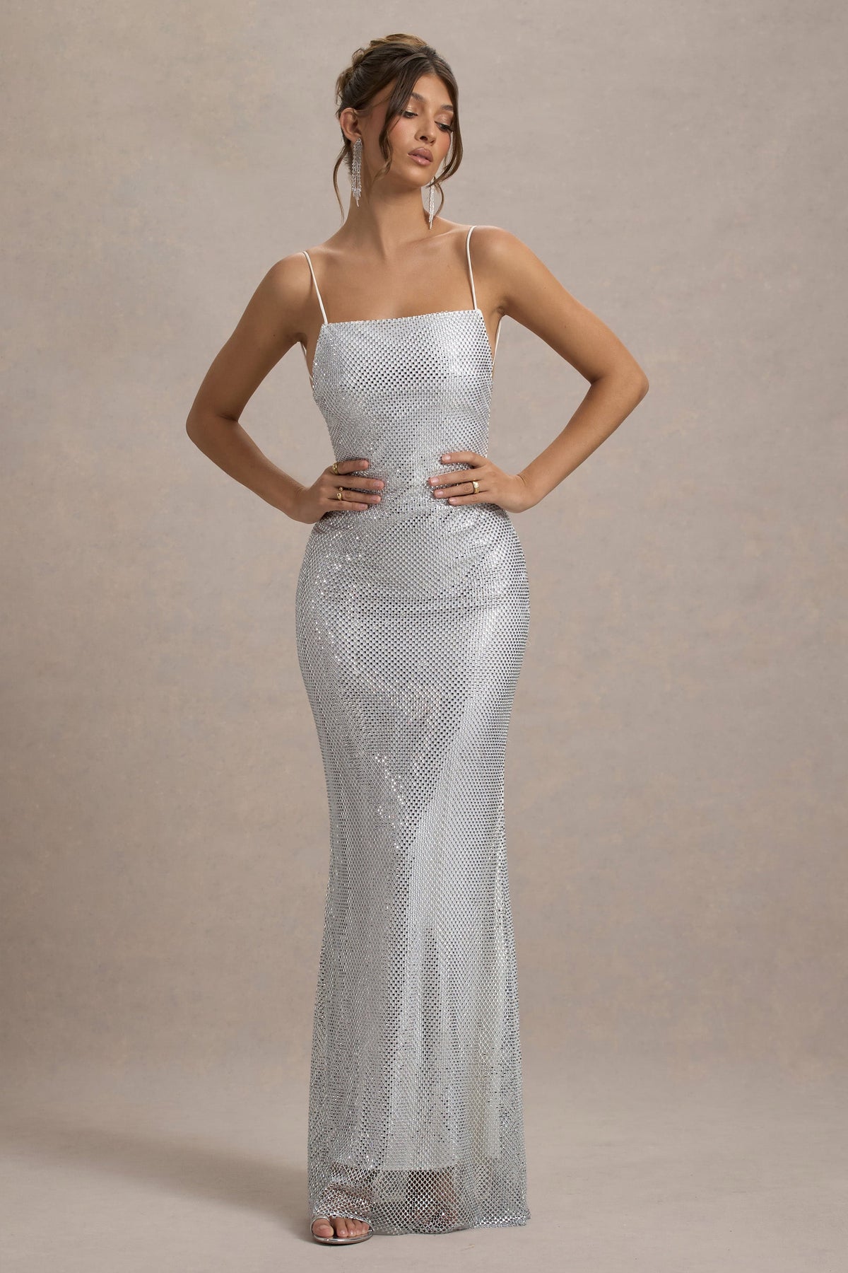 WB_CL135029013-QuartzSilverEmbellishedSquare-NeckOpen-BackMaxiDress7