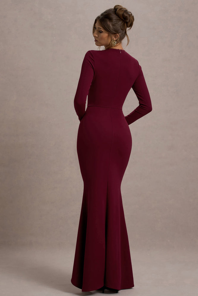 Berry long dress best sale