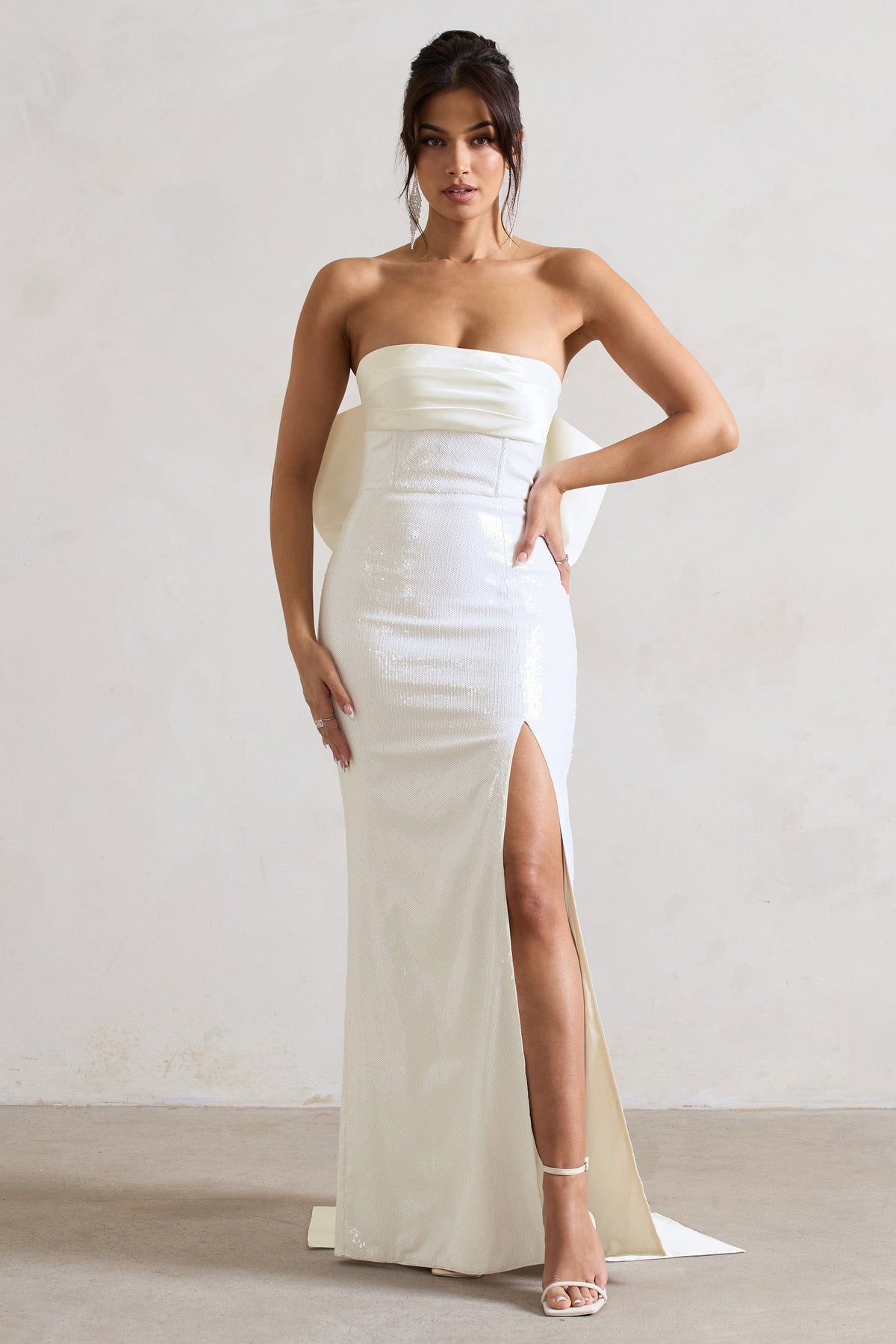 Bandeau split maxi dress discount