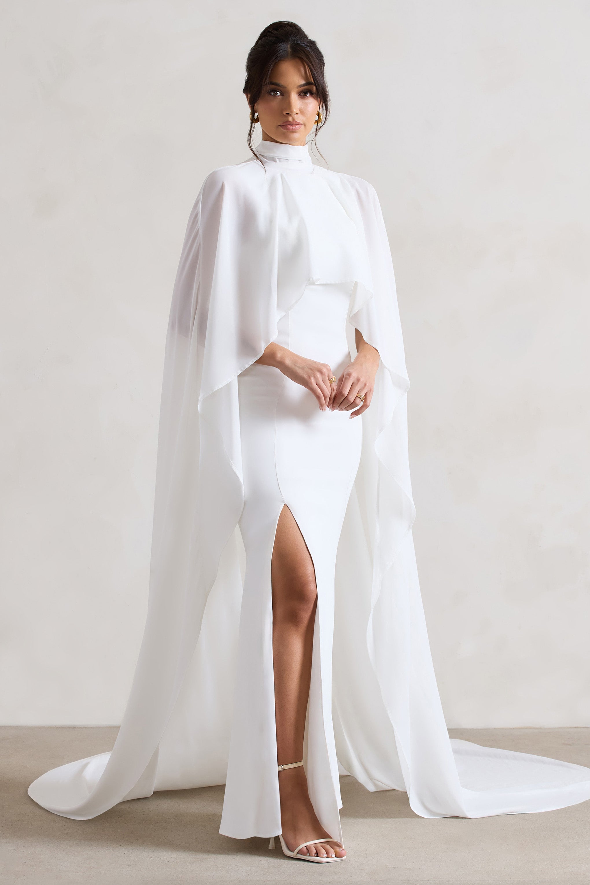 【COAST】Cold Shoulder Stretch Crepe Fishtail Maxi Dress Dresses | Fishtail Maxi Dress | Coast