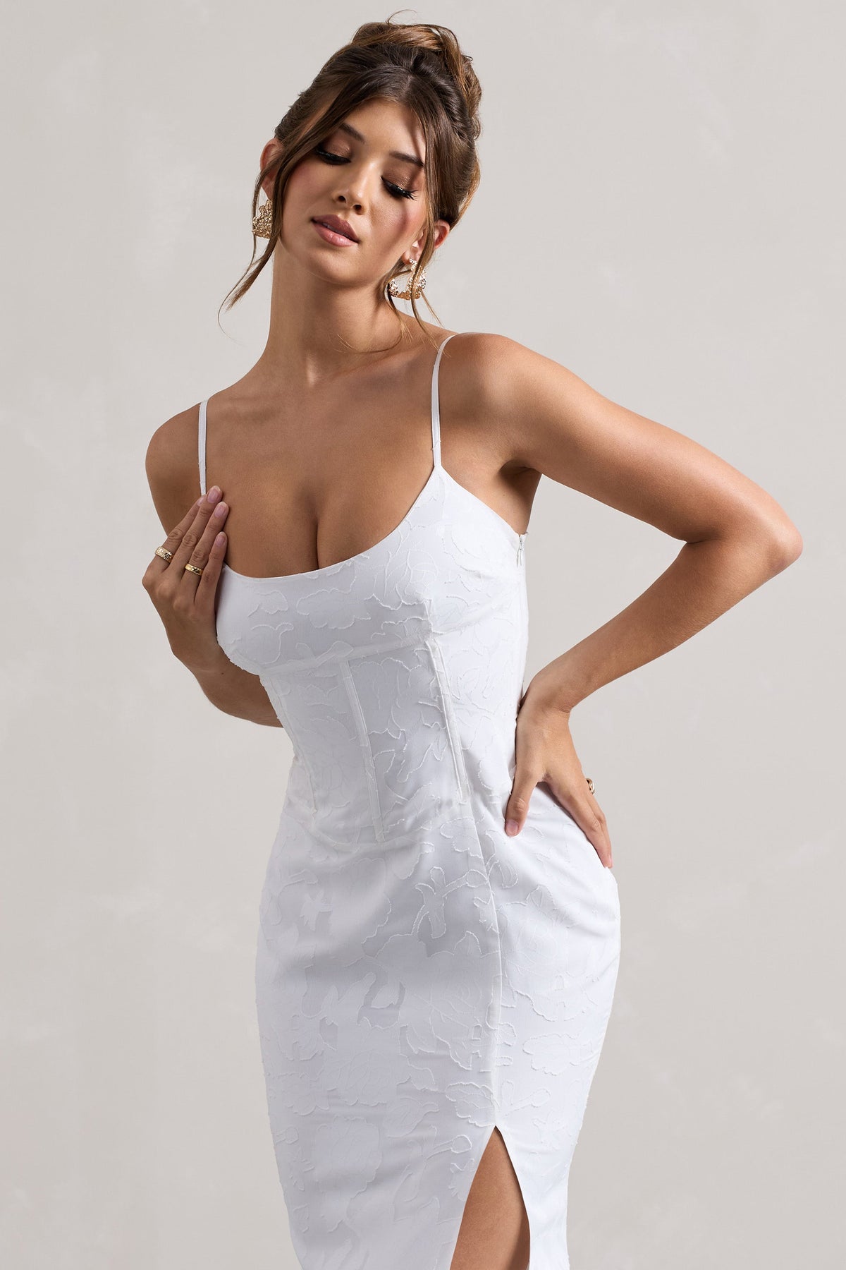 White lace bodycon maxi dress hot sale