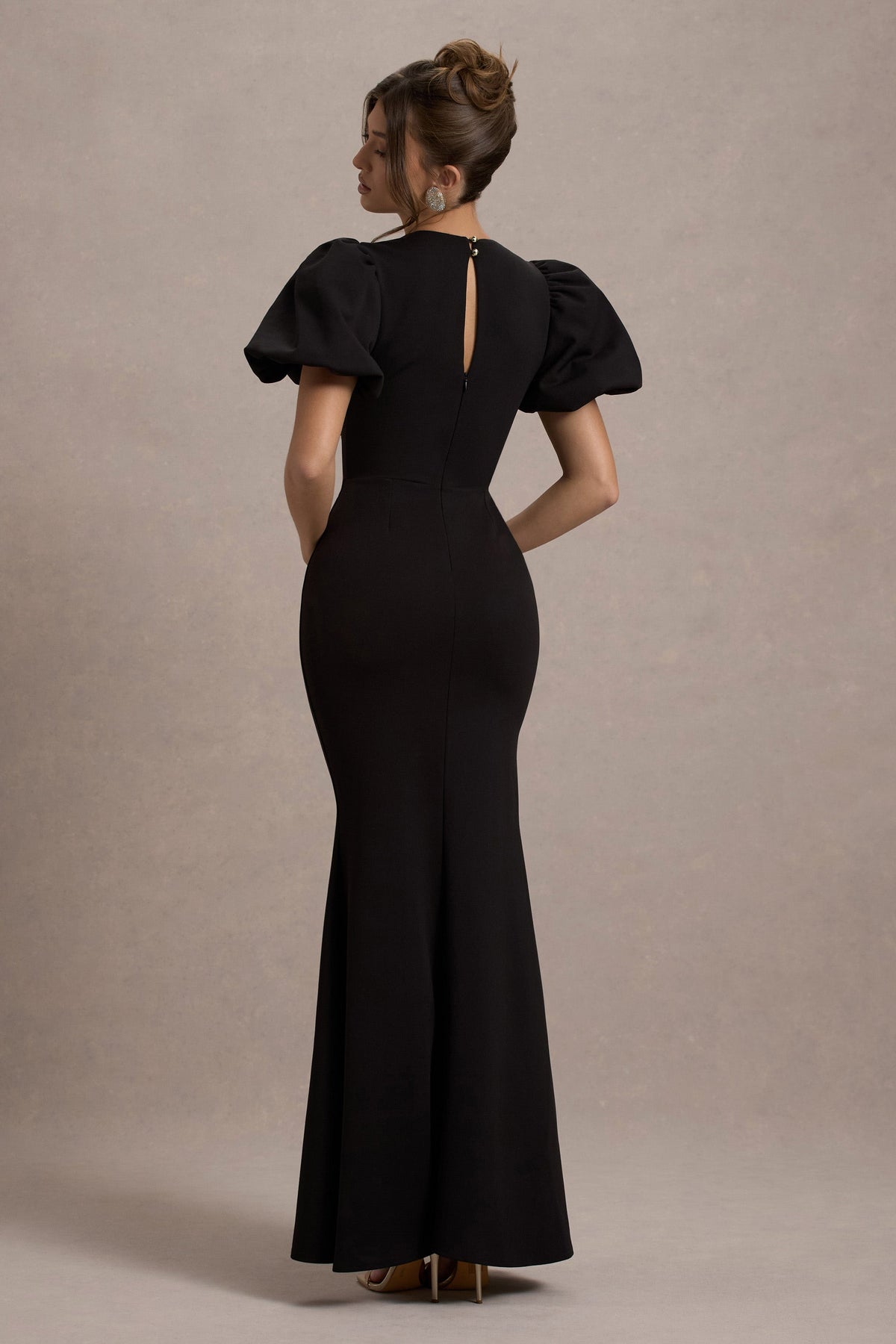 Love Letters | Black Puff-Sleeve Maxi Dress