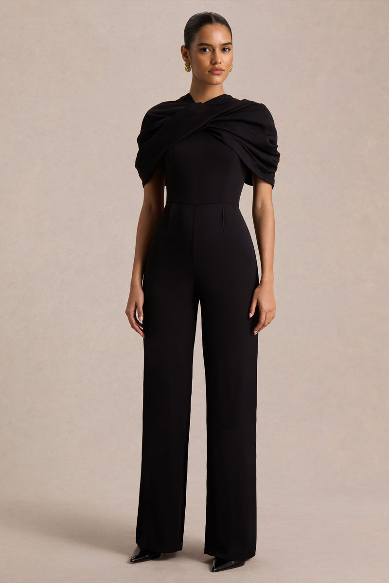 Combinaison (jumpsuit) Noire Drapée Dans Le Dos - Taille XL - Neuve Sans étiquettes