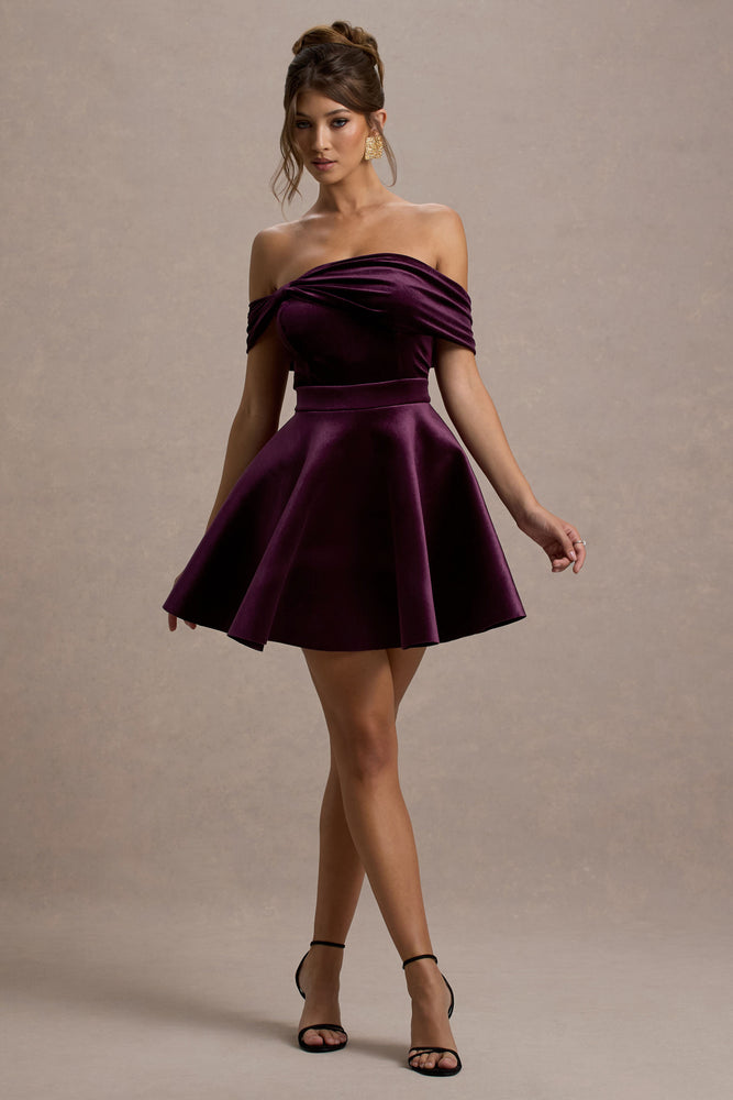 Formal Green Velvet Dress Bardot Luvia Velour Hourglass Dress Black